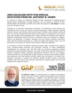 Gold Care Wellness Medical Share, Dr. Anthony B. James